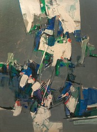 Mashkoor Raza, 24 x 36 Inch, Oil On Canvas, Abstract Painting, AC-MR-741 Mashkoor Raza, 24 x 36 Inch, Oil On Canvas, Abstract Painting, AC-MR-741